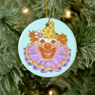 Gigo Clown Ceramic Ornament