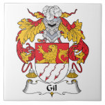Gil Family Crest Tile<br><div class="desc">Gil Coat of Arms</div>