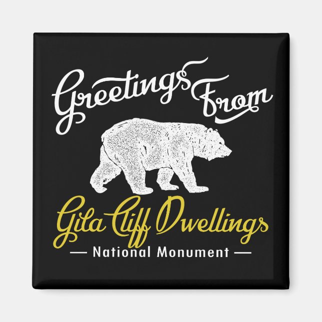 Gila Cliff Dwellings National Monument Bear Magnet (Front)