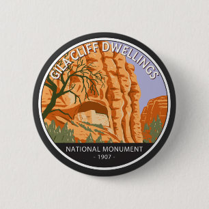 Gila Cliff Dwellings National Monument Circle 2 Inch Round Button