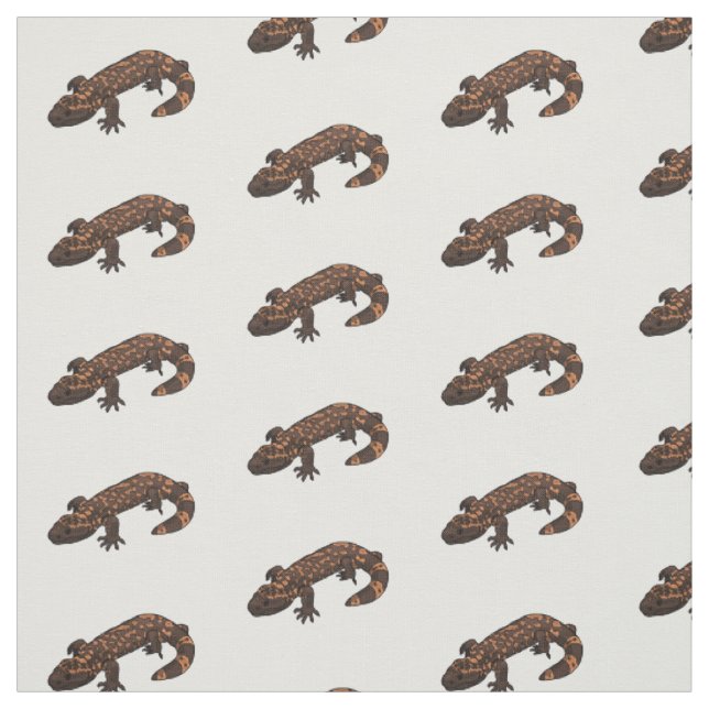 Gila monster cartoon illustration fabric (Swatch)
