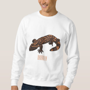 Gila monster cartoon illustration sweatshirt