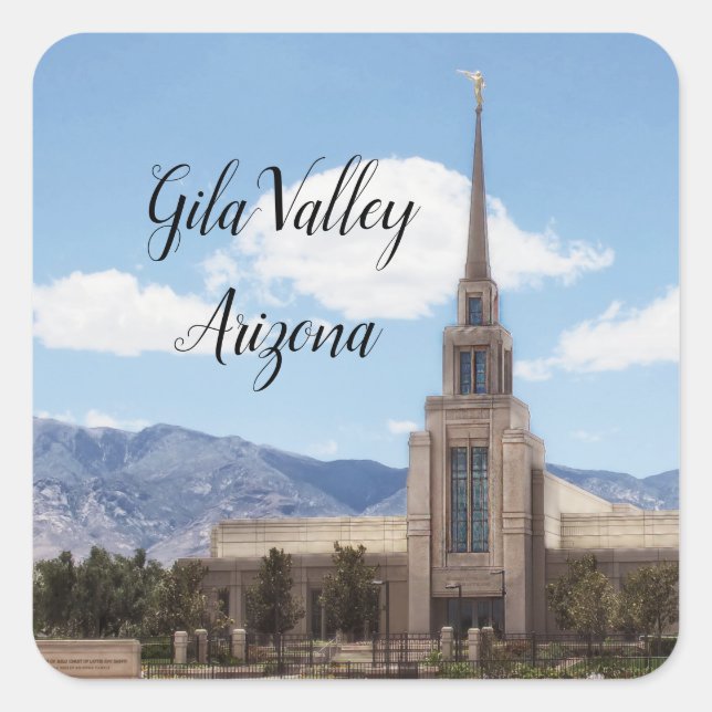 Gila Valley Arizona Temple Square Sticker (Front)