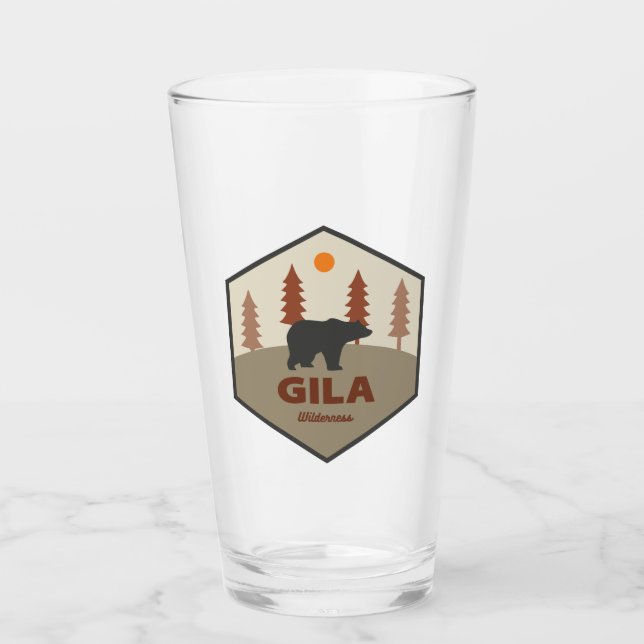 Gila Wilderness New Mexico Bear Glass (Front)