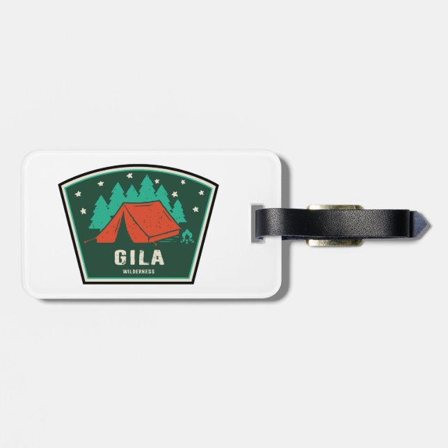 Gila Wilderness New Mexico Camping Luggage Tag (Back Horizontal)