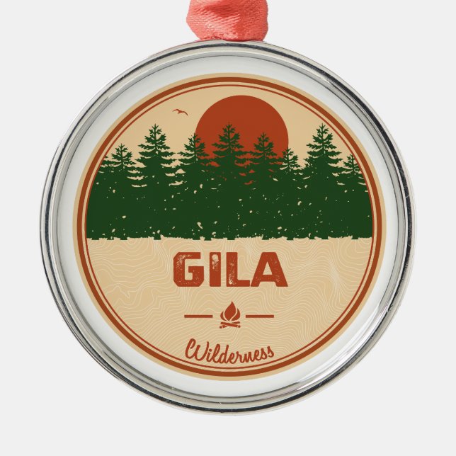 Gila Wilderness New Mexico Metal Ornament (Front)