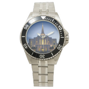 Gilbert Arizona LDS Temple Montre en acier inoxyda