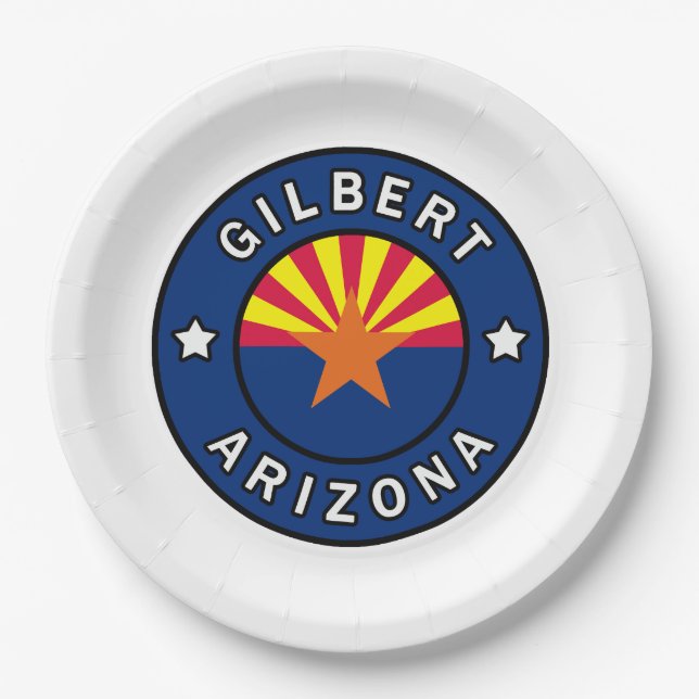 Gilbert Arizona Paper Plate (Front)