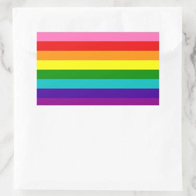 Gilbert Baker Gay Pride Flag Rainbow Stripe Sticker (Bag)