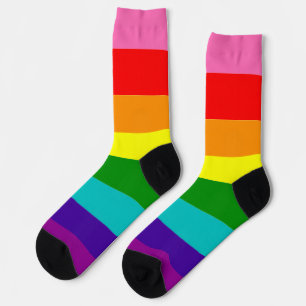 Gilbert Baker Pride Rainbow Striped LGBT Socks