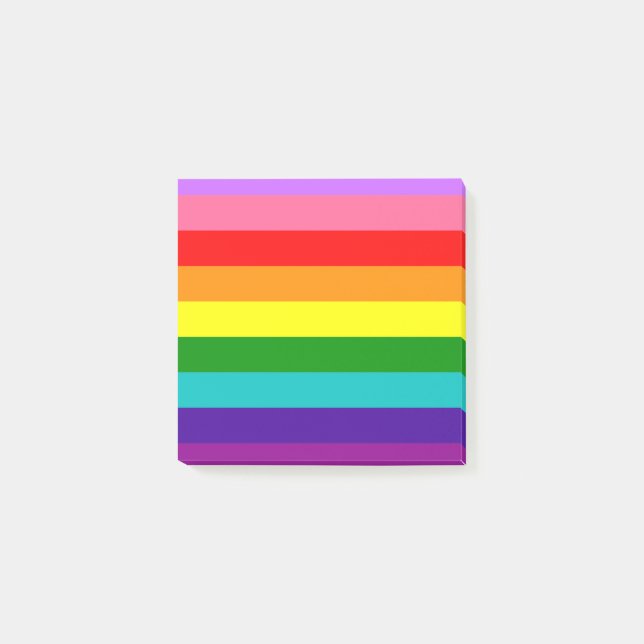 Gilbert Baker's 9-Stripe Rainbow Flag Post-it Notes (Front)