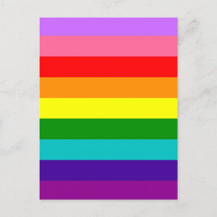 Gilbert Baker's 9-Stripe Rainbow Flag Postcard
