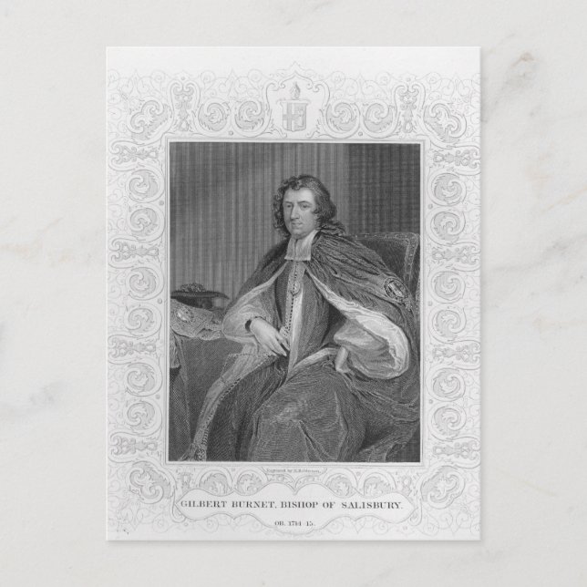 Gilbert Burnet, Bishop of Salisbury Postcard (Front)