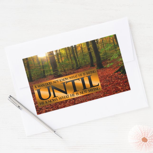 Gilbert K. Chesterton Inspirational Quote "Saying" Sticker (Envelope)