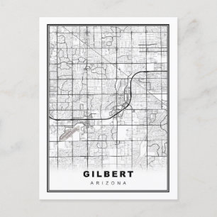 Gilbert Map Postcard