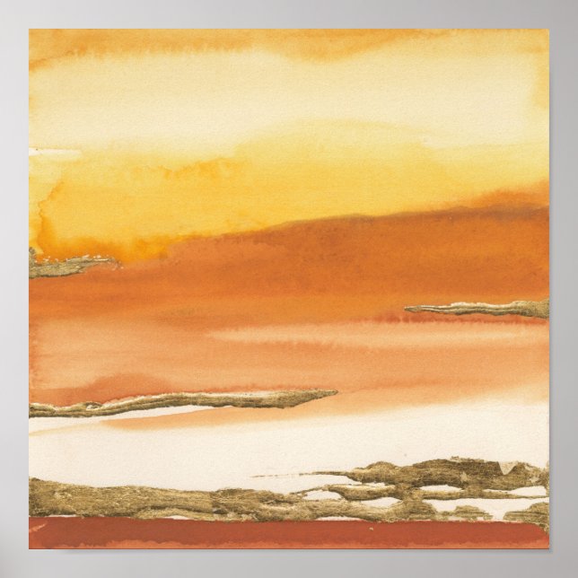 Gilded Amber I v2 Abstract Print (Front)