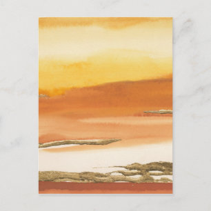 Gilded Amber I v2 Abstract Print Postcard