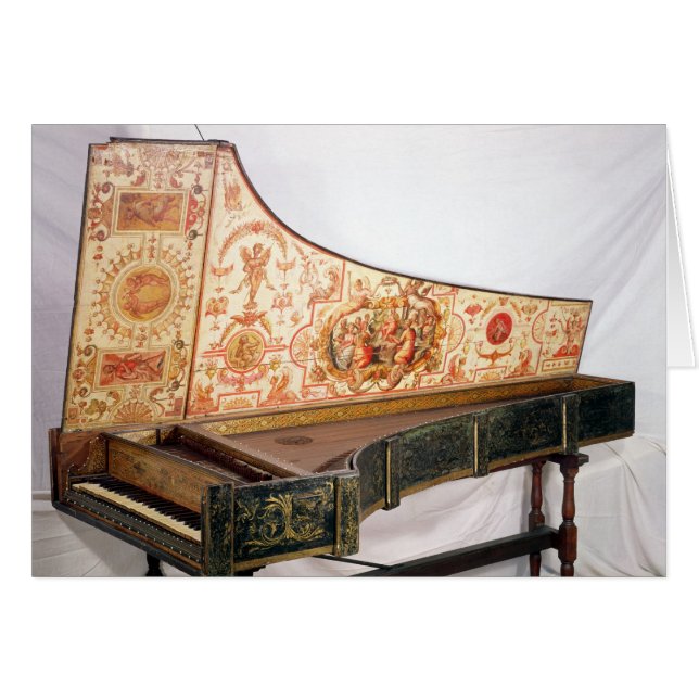 Gilded and painted harpsichord (Front Horizontal)