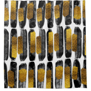Gilded Artistry: Black & Gold Abstract