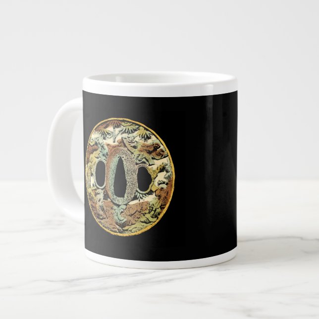 Gilded Asian Medallion by Vision Studio Large Coffee Mug (Front Left)