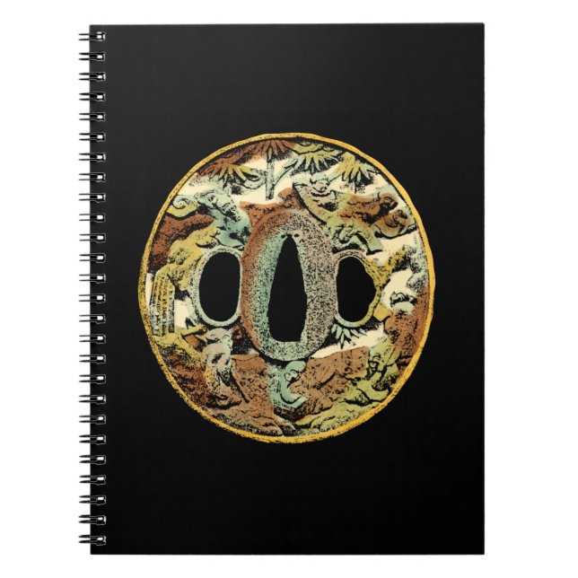 Gilded Asian Medallion by Vision Studio Notebook (Front)