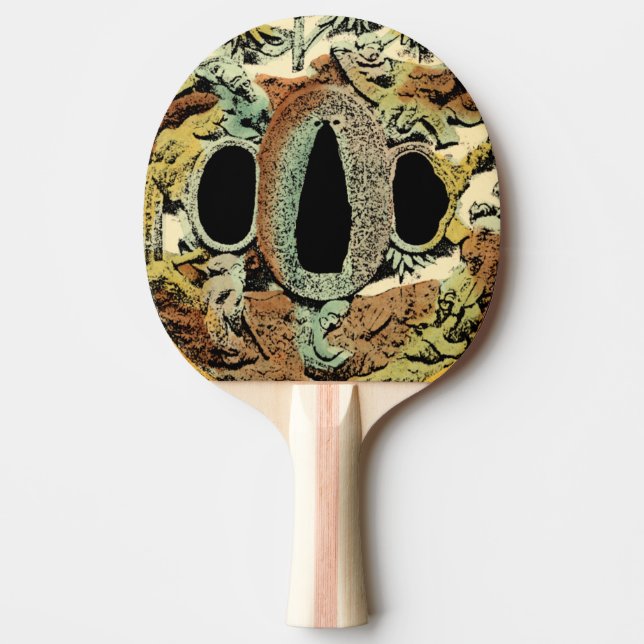 Gilded Asian Medallion by Vision Studio Ping Pong Paddle (Front)