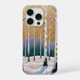 Gilded Aspen Grove: A Winter’s Dream iPhone 15 Pro Case