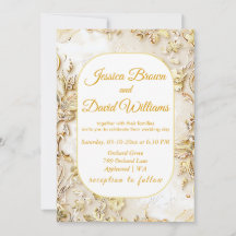 Gilded Bloom Classic Faire-part de mariage