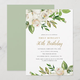 Gilded Blooms Birthday Party Invitation