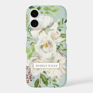 Gilded Blooms Custom Monogram   Mint