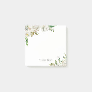 Gilded Blooms Personalized Monogrammed Post-it Notes