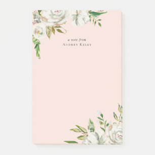 Gilded Blooms Personalized Monogrammed Post-it Notes