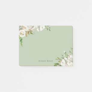 Gilded Blooms Personalized Monogrammed Post-it Notes