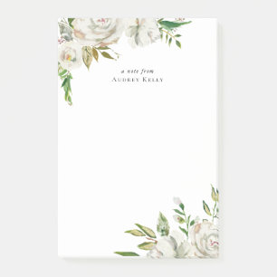 Gilded Blooms Personalized Monogrammed Post-it Notes
