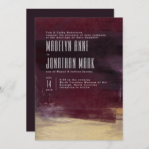 Gilded Brush Wedding Invitation & Matching Suite