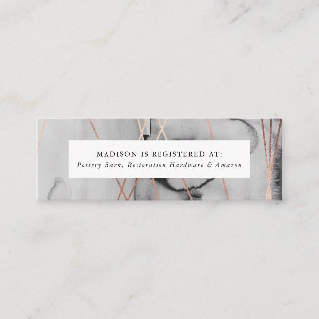 Gilded Charm | Bridal Registry Insert Cards (Front)
