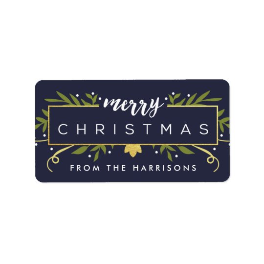 Gilded Christmas Personalized Gift Tags