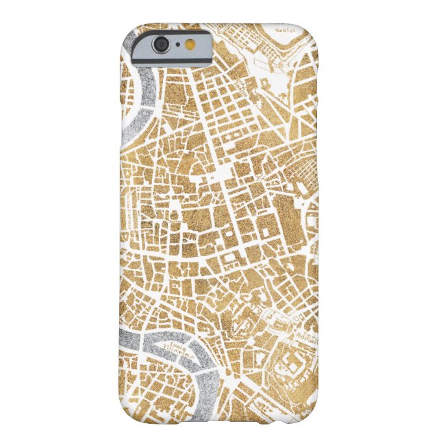 Gilded City Map Of Rome Case-Mate iPhone Case (Back)