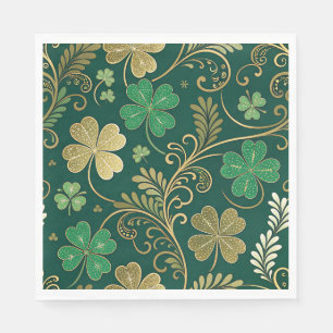Gilded Clover Flourish Napkin