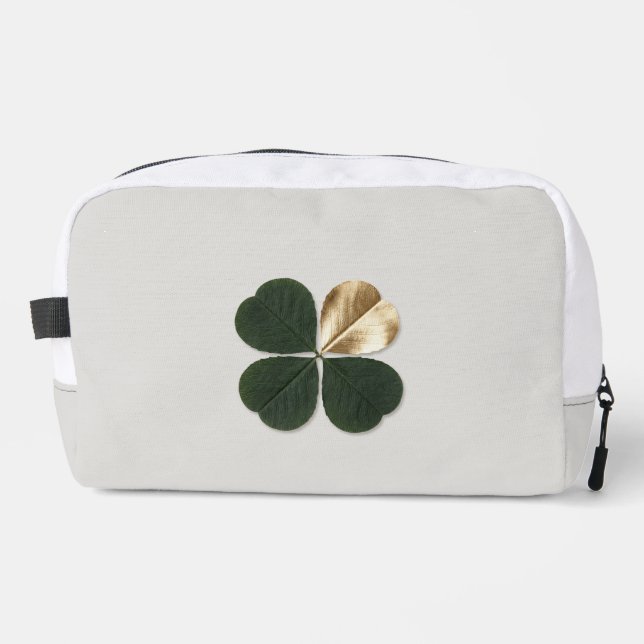 Gilded Clover Luxe Two-Tone Ritual Toiletry Bag (Front)