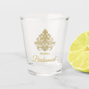 Gilded Elegance Bridesmaid Shot Glass