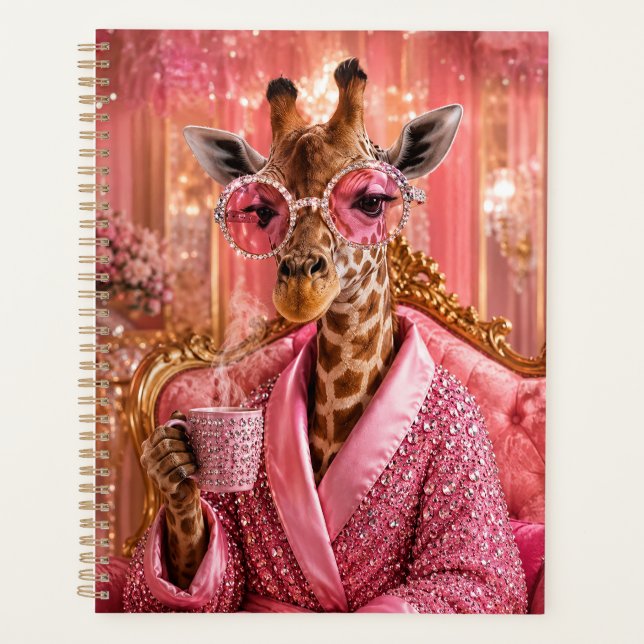 Gilded Elegance in Pink Planner (Front)