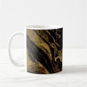 Gilded Elegance: Marbling's Splendid Magic Coffee Mug