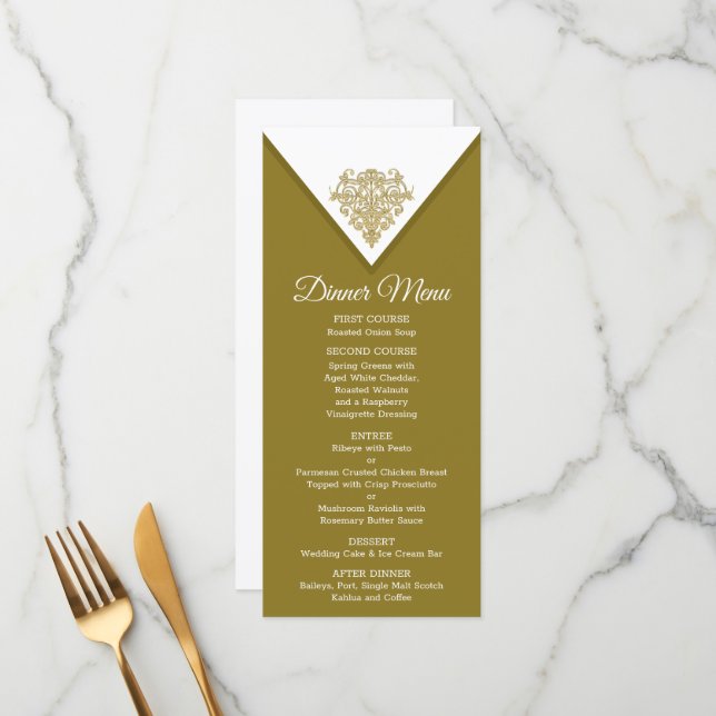 Gilded Elegance Menu (Front/Back In Situ)
