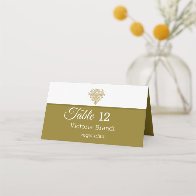 Gilded Elegance Place Card (Front)