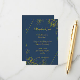 Gilded Elegance Wedding Reception Enclosure Card