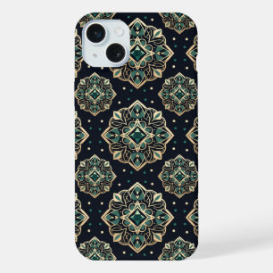 Gilded Emerald Mandala iPhone 15 Plus Case