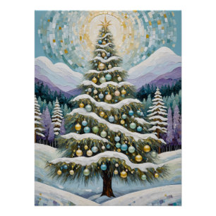 Gilded Evergreen Poster