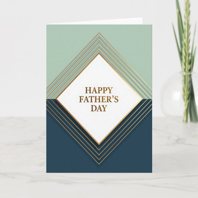 Gilded Fathers Day Wishes Card (Front)