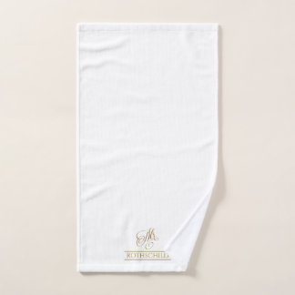 Gilded Faux Gold Calligraphy Groom Mr Gift Bath Towel Set